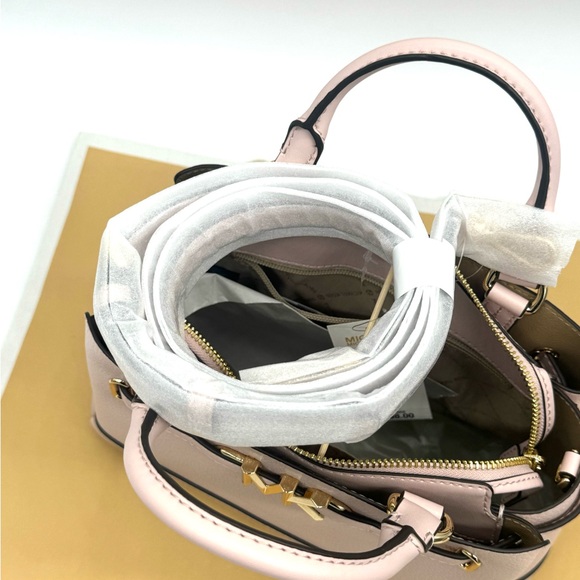 Michael Kors Reed Small Satchel Crossbody Bag Powder Blush - Picture 9 of 12